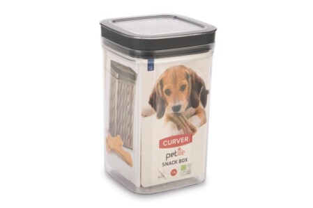  Hoiunõu koer Snackbox läbipaistev 12x12x15cm 1,8l 