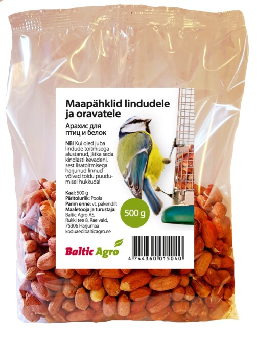 Maapähklid lindudele ja oravatele Baltic Agro 500 g
