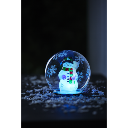  Lauakaunistus lumememm klaaskuulis LED d12cm 