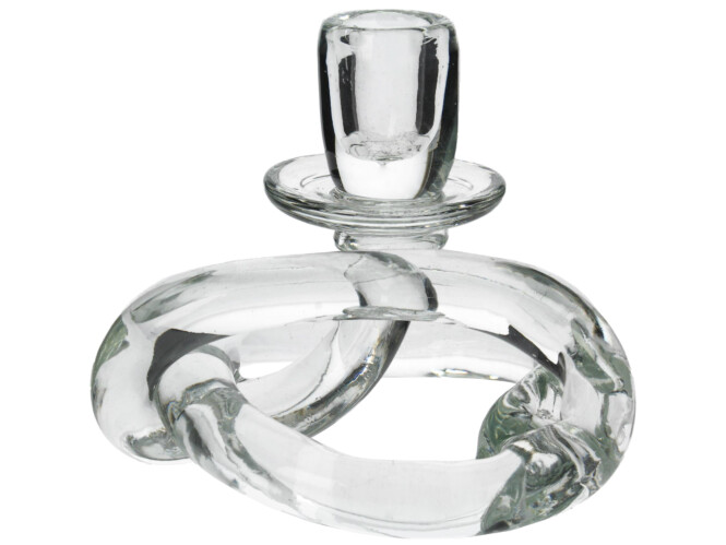  Küünlajalg klaasist h12cm läbipaistev 