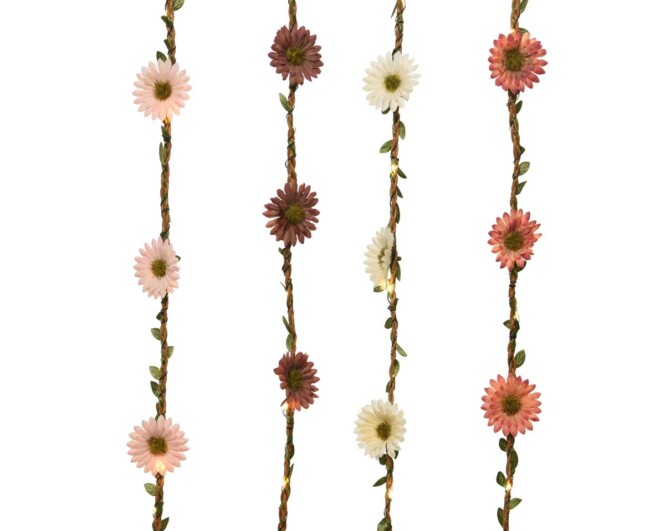 Valguskett lilled 10LED 150cm tuppa valik