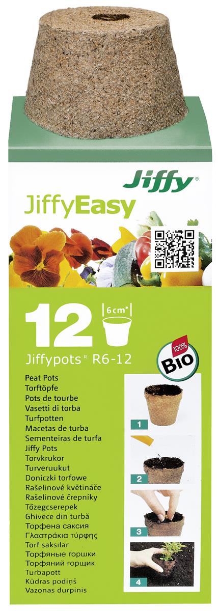 Turbapotid ümar Jiffy Easy-R6 6cm 12tk