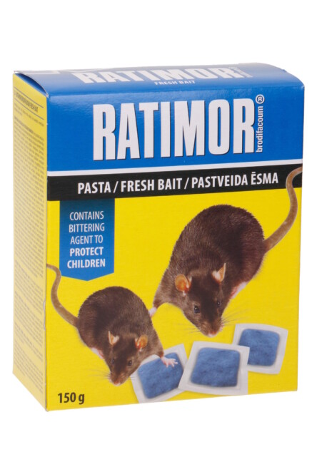  Hiire- ja rotimürk Ratimor 150g suhkruga pastapadjad 