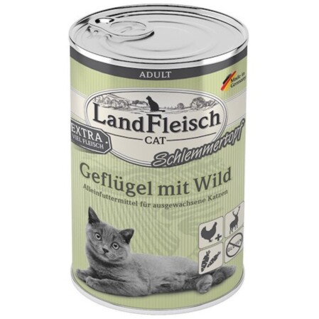  Kassikonserv LandFleisch Cat linnuliha&metsloom 400g 