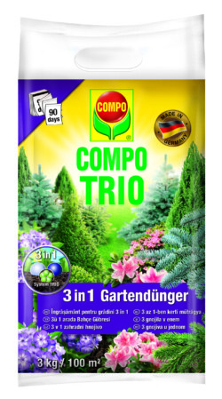  Trio aiaväetis igihaljastele puudele ja põõsastele Compo 3kg 