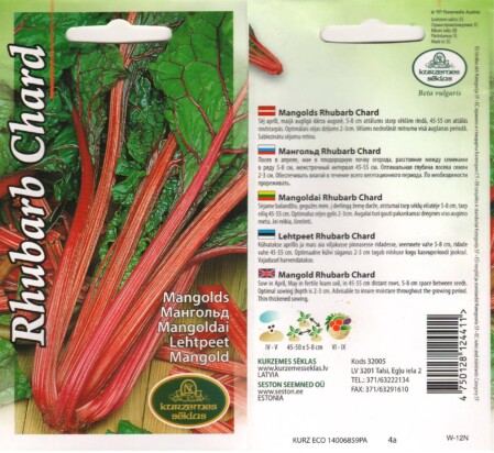  Lehtpeet 'Rhubarb Chard' 3 g 