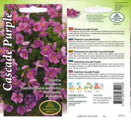  Aubrieeta 'Cascade Purple' 0,1 g 
