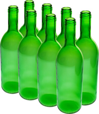  Klaaspudel 0,7l 8tk roheline 