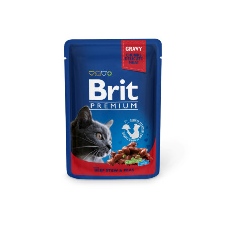  Kassitoit Brit Premium Beef&Peas tarrendis 100g 