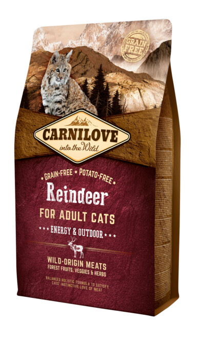  Kassitoit Carnilove Energy&Outdoor põhjapõder 2kg 