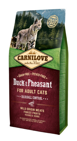  Kassitoit Carnilove Cat D&Pheasant Adult Hairball 6 kg 