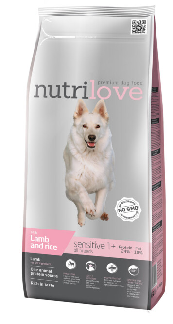  Koeratoit Nutrilove täiskasvanud tundlikutele koertele lambalihaga 3kg 