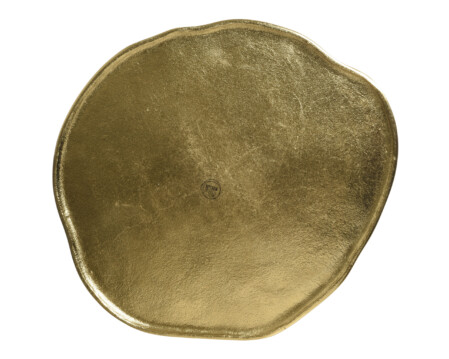  Dekoratiivne taldrik metallist lopergune 40x30x1cm kuldne 