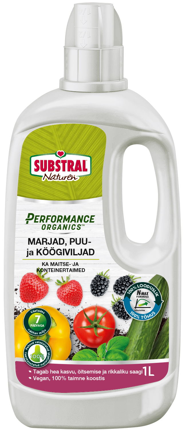Marjade, puu- ja köögiviljade väetis Performance Organics™ Substral 1L